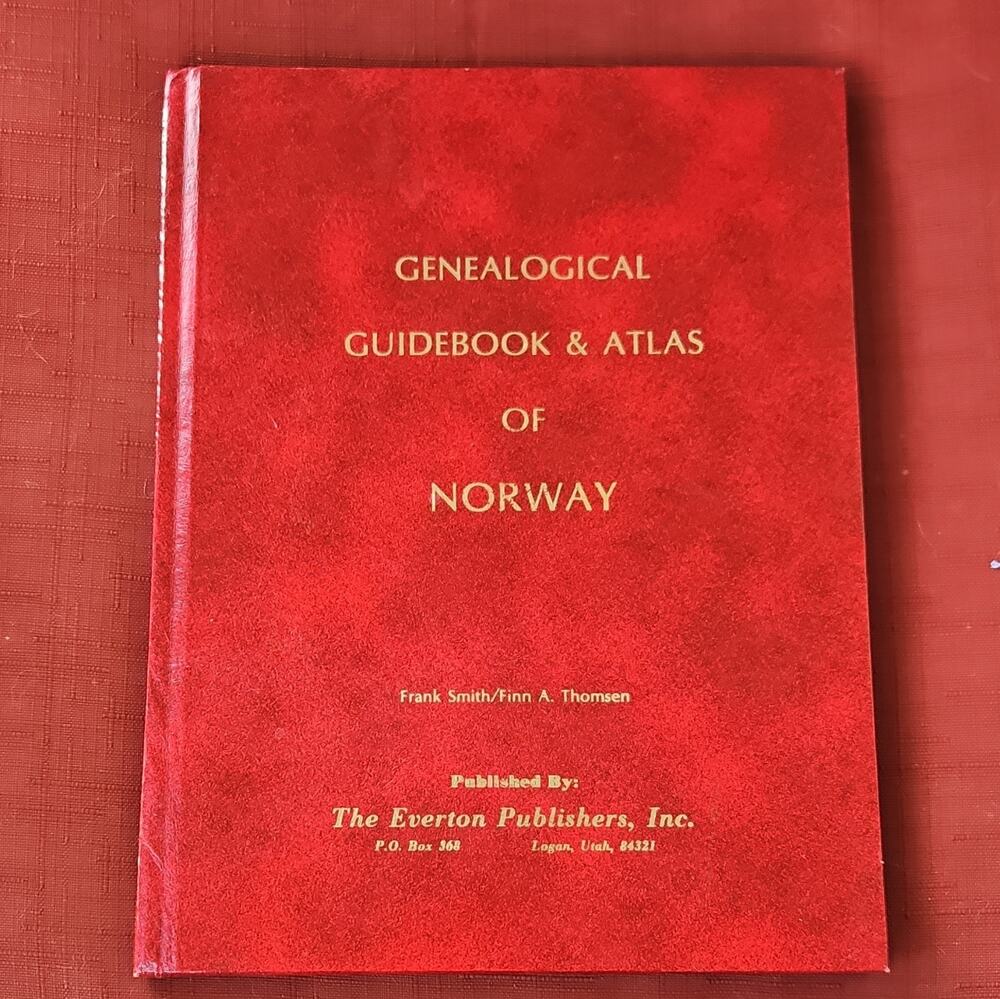 Genealogical Guidebook & Atlas of Norway Frank Smith Hardcover 1979 Everton